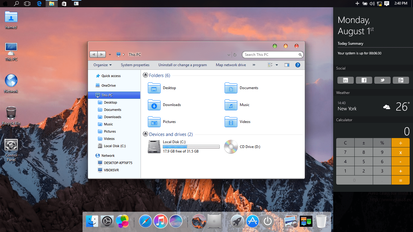 mac skin for windows